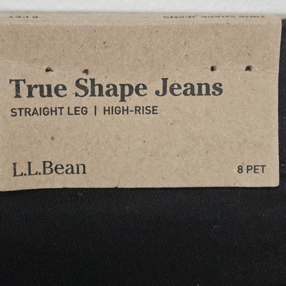 86 L.L BEAN TRUE SHAPE HIGH RISE STRAIGHT LEG FLEECE LINED JEANS WOMEN'S SIZE 8P - Picture 12 of 12